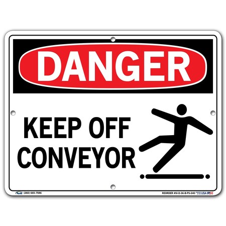 Vestil Polystyrene Sign, 9-1/2" Height, 12-1/2" Width, Polystyrene, Rectangle, English SI-D-36-B-PS-040